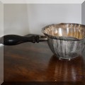 S04. Gorham ”Chippendale” sterling silver pourer with wooden handle. 2.5”h x 9”w x 5”d - $145 